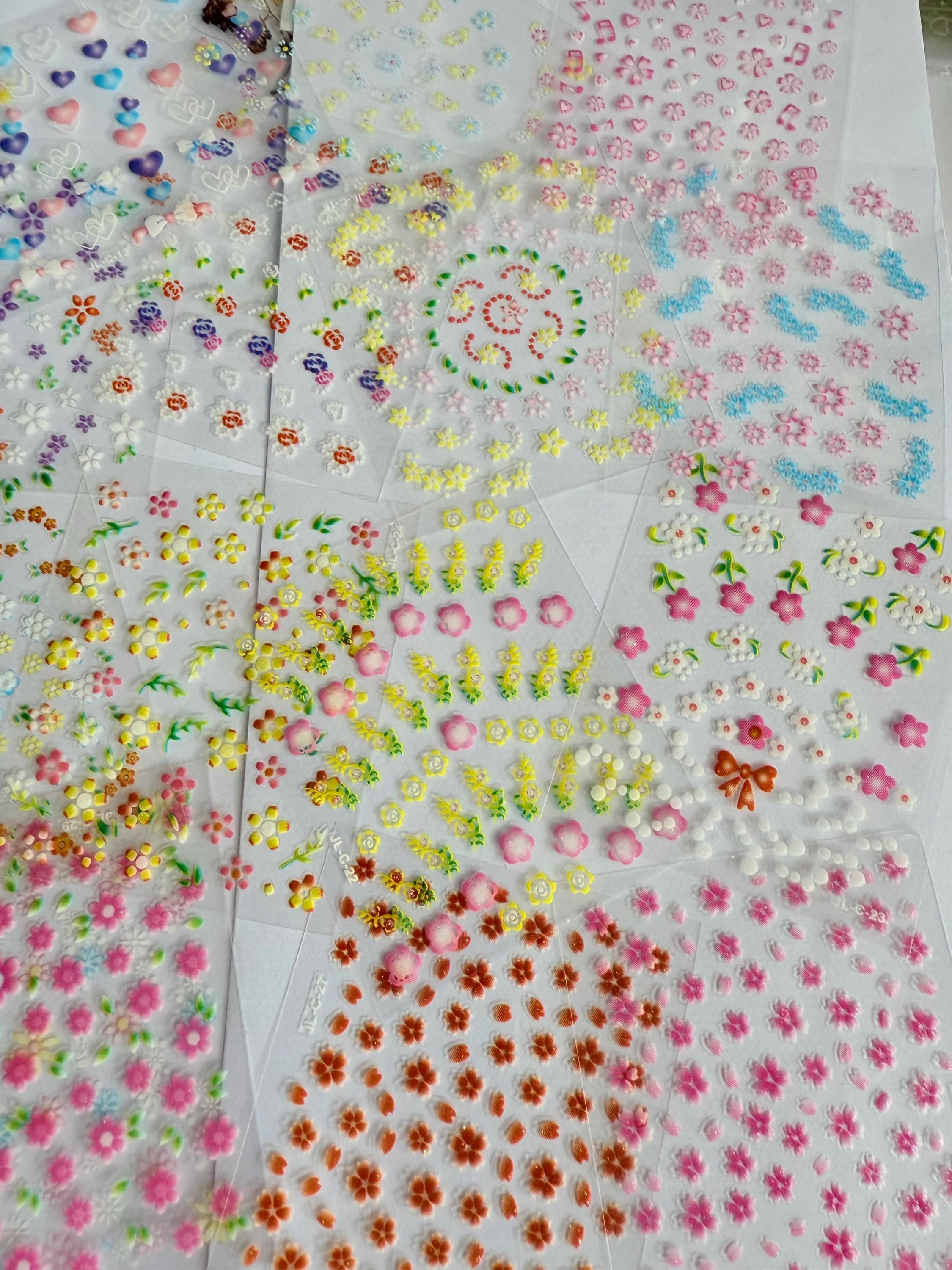 Mini Flower Stickers , Plant Sticker Sheet Suatelier. Tiny Stickers ...