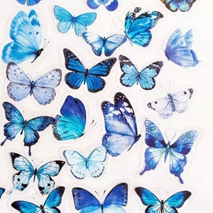 Pastel Butterfly Sticker Set, Watercolour Insect Stickers, Butterflies Crafting Stickers, Pink butterfly Stickers, Butterfly Lover Gift,