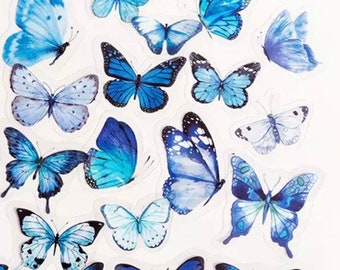 Pastel Butterfly Sticker Set, Watercolour Insect Stickers, Butterflies Crafting Stickers, Pink butterfly Stickers, Butterfly Lover Gift,