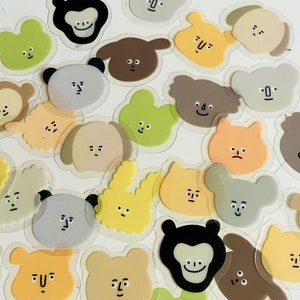 15 adesivi Hu hu happy positivity - set carino di adesivi a pois, adesivi kawaii per il viso, adesivi per l'agenda, adesivi per il diario, adesivi a pois,