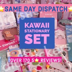 Set di scatole di artigianato kawaii / set regalo / cancelleria kawaii / kawaii carino / regalo di compleanno per bambini / set regalo di cancelleria / set regalo di Natale