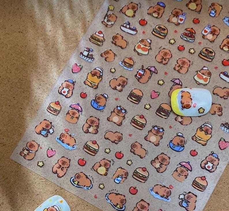 Set of Capybara Stickers | Nature Stickers | Journal Stickers | Craft ...