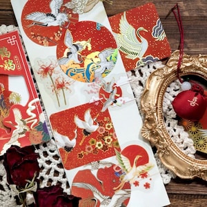 Naklejki sztuka kultura Japonia, Naklejki krajobraz japoński | Naklejki fala | Złota folia | Scrapbooking | Dziennikarstwo | Naklejki do pamiętnika | Dziennik