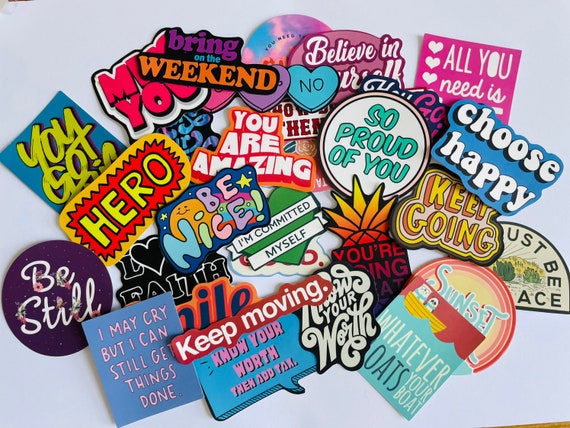English Slogans Stickers, Inspirational Stickers, Slogans Inspirational