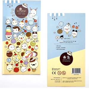 Suatelier adesivi gelato / ghiacciolo / dessert / adesivi per feste fiore / adesivi pianificatore dolce trattamento / diario adesivi BUJO
