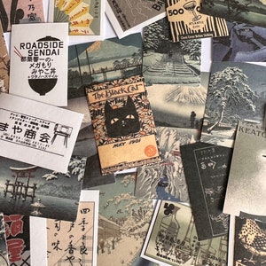 Naklejki z Japonii, Naklejki estetyczne z Japonii | Naklejki Wave | Geisha | Scrapbooking w Tokio | Prowadzenie dziennika | Naklejki do pamiętnika | Naklejki do dziennika