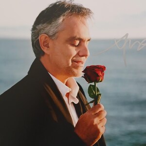 Andrea Bocelli Signed 8x10 Photo - Beckett BAS Authentic Autograph