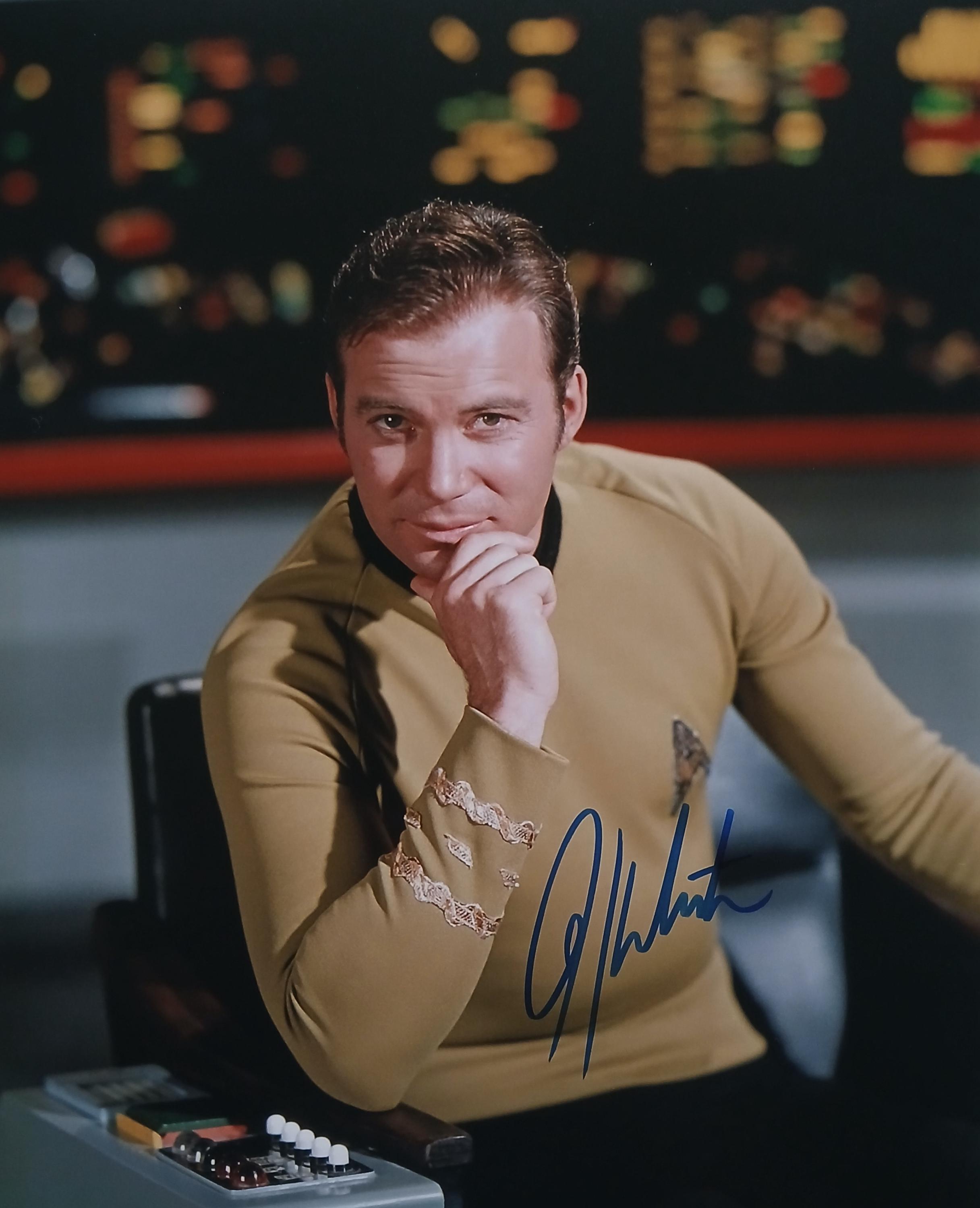 William Shatner Signed 8x10 Photo - "Capt Kirk" - Authentic Autograph W/ A1COA