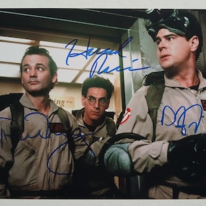 Bill Murray + Dan Aykroyd + Harold Ramis Signed 8x10 Photo - Ghostbusters Cast Signed - Authentic Autographs W/ A1COA