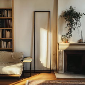 Cornice Floor Lamp minimalist frame light in modern interior indirect warm light CristofaroLuce