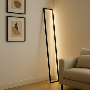 Cornice Floor Lamp minimalist frame light in modern interior indirect warm light CristofaroLuce