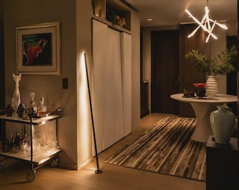 Luminária de chão vermelha | Luminária minimalista italiana para casas contemporâneas | Impostos incluídos