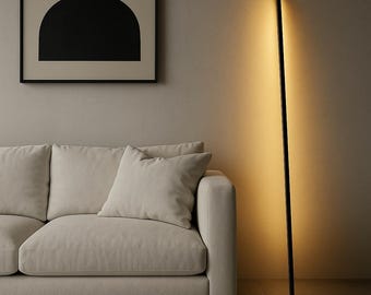 Gica Contra Floor Lamp Red | Handmade Italian Minimalist Light Sculpture for Ambient Spaces
