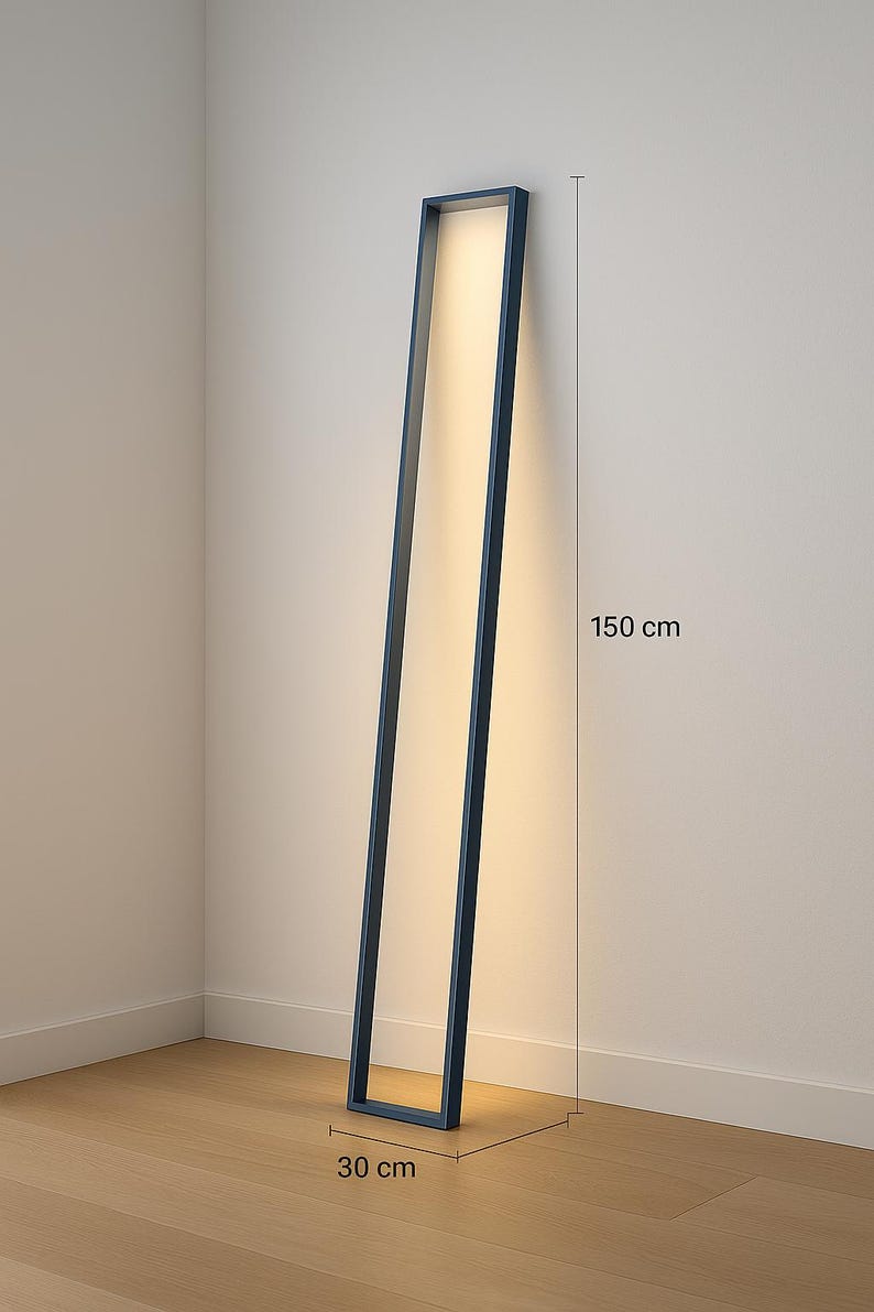 Cornice Floor Lamp minimalist frame light in modern interior indirect warm light CristofaroLuce