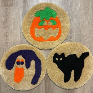 Halloween Cookie Rug, Fall Decor.Aesthetic rug