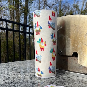 Reusable Cotton Flannel Paper Towels: Gnome Print, Zero Waste (10x12)