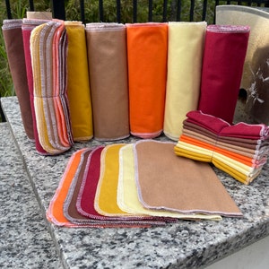Eco-Friendly Reusable Paperless Kitchen Towels - Sustainable Cloth Towels, Paper Towel Replacement, Fall Decor, Zero Waste Gift. Green Home