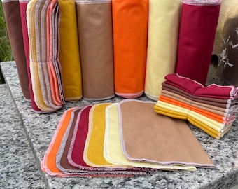 Eco-Friendly Reusable Paperless Kitchen Towels - Sustainable Cloth Towels, Paper Towel Replacement, Fall Decor, Zero Waste Gift. Green Home