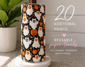Halloween Unpaper Towels , Paperless paper towels , Eco friendly kitchen reusable paper towels , zero waste home ,Eco friendly gift,