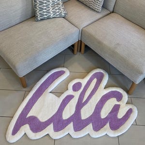 Benutzerdefinierter Name Teppich Personalisierter getufteter Teppich.