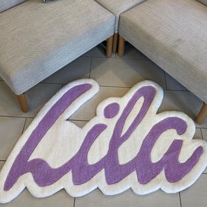 Custom  Name Rug Personalized Tufted Rug .