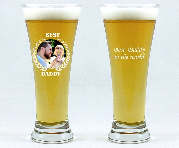 Beer Glass personalised, your  text and photo, model of glass - PUB  0,33 l, Frame 1, birthday gift