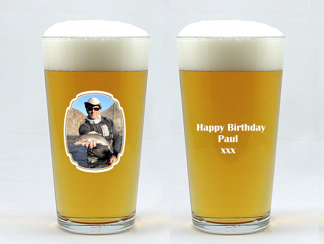 Beer Glass Personalised, Your Text and Photo, Model of Glass - PINT 0 ...