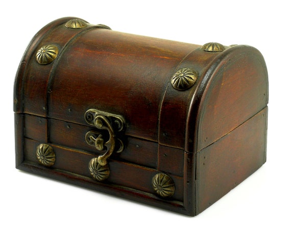 Wooden handmade box personalised,  for your jewellery, photos or some little things vintage colonial  mini trunk  birthday gift  new