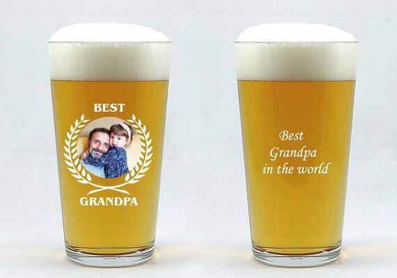 Beer Glass personalised, your  text and photo, model of glass - PINT  0,57 l, Frame 1, birthday gift