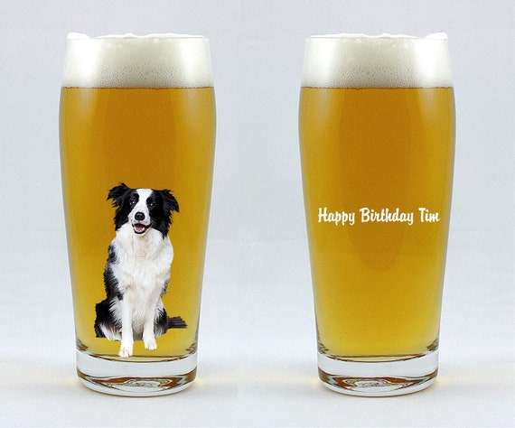 Beer Glass personalised, photo your dog and your text, model of glass - BASIC 0.5 L