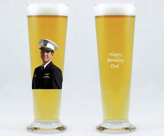 Beer Glass personalised, your  text and photo, model of glass - LINZ  0,39 l, without background, birthday gift