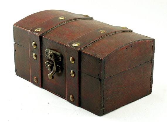 Wooden handmade box personalised,  for your jewellery, photos or some little things vintage colonial mini trunk  birthday wedding gift  new
