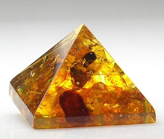 Amber pyramid small model, same proportions as Giza pyramid in Egypt