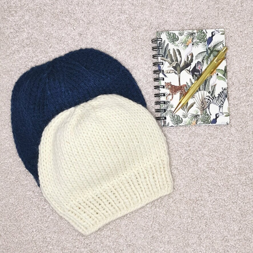 white wool cap
