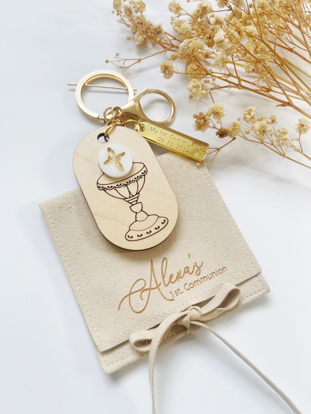 Rosary Keychain, Cross Keychain, Baptism Gift, Baptism Souvenir ...