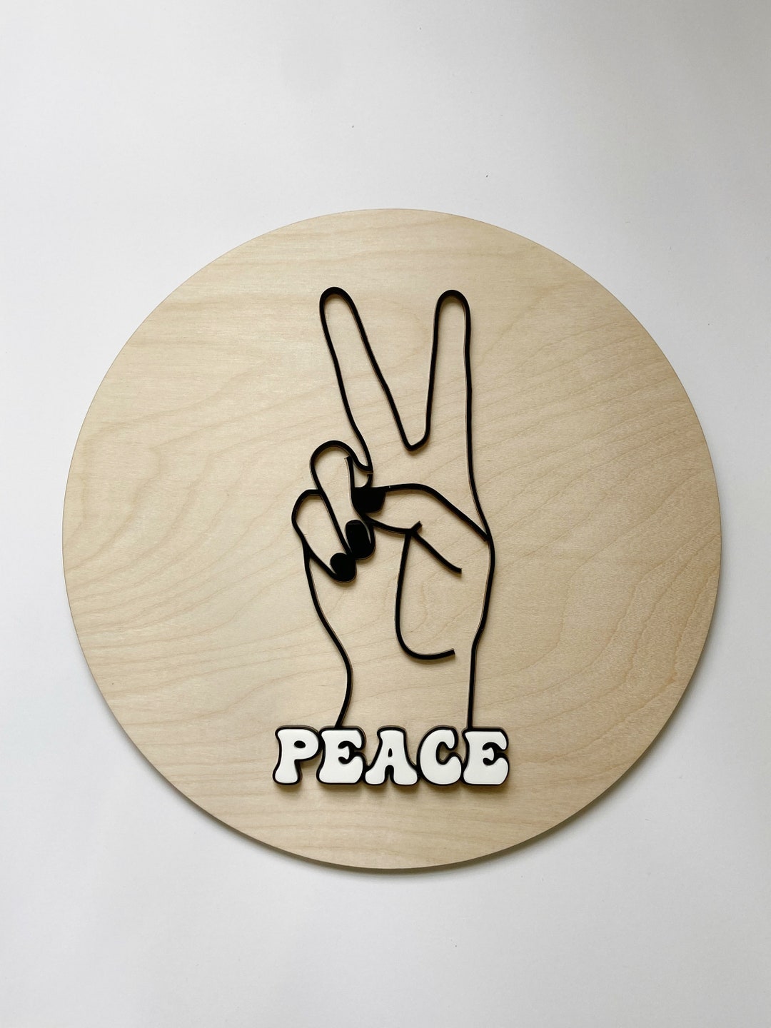 Peace Sign Decor Sign 3D Sign Groovy Sign Kids Decor Etsy