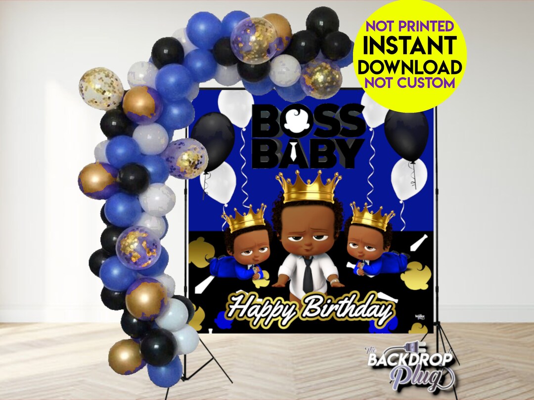Boy Baby Boss Digital Download Backdrop Baby Boy Boss Banner Afro Boss