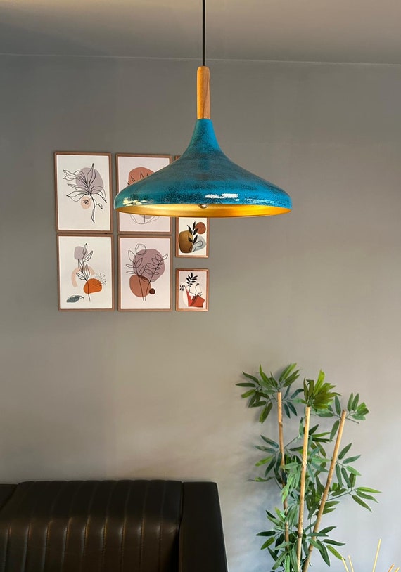 Wooden Pendant Light, 35cm Kitchen Hanging Lamp, Minimalist Lighting Modern  and Interior Design Light Nordic Scandinavian Ceiling Fixture 