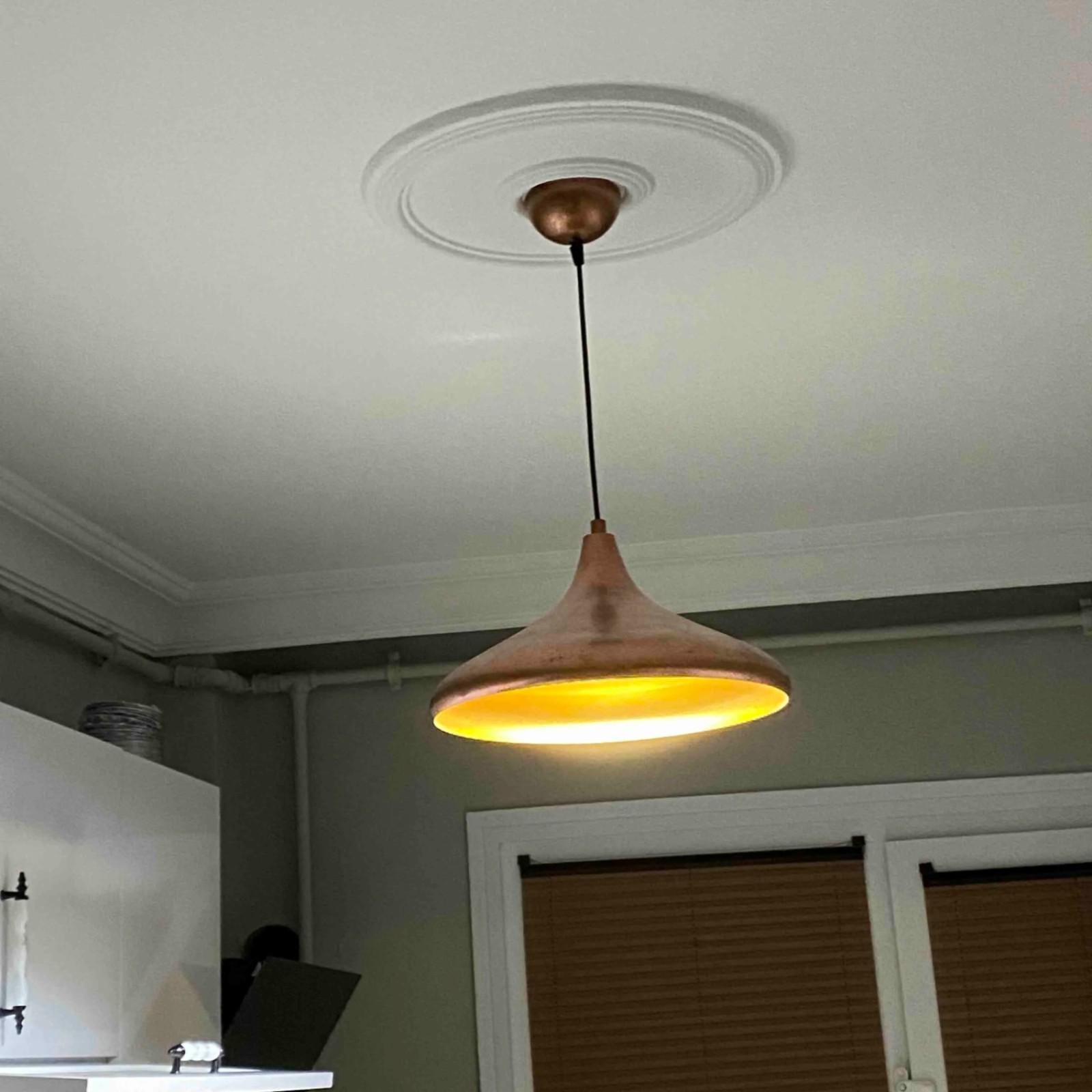 Copper Pendant Light, 35 Cm Modern Dome Ceiling Light