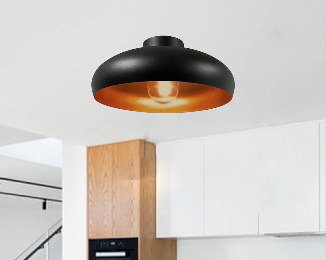 Ceiling Lamp Black Modern Living Room black-copper Diameter - Etsy