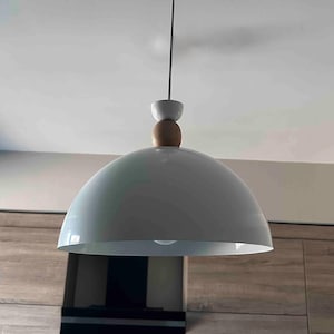 Pendant Light Dining Table, Ø30 cm White Decorative Living Room Lamp, E27 Metal Pendant Light