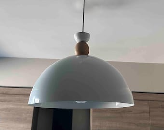 Pendant Light Dining Table, Ø30 cm White Decorative Living Room Lamp, E27 Metal Pendant Light