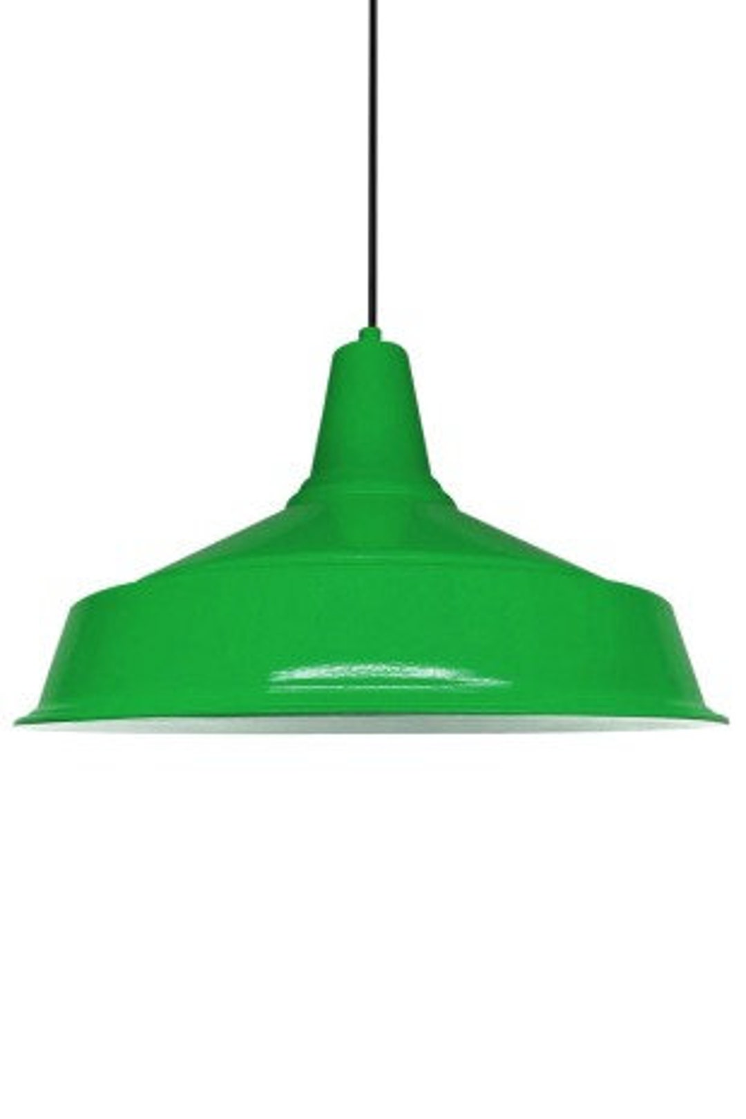 Green Pendant Light Large Vintage Rustic Light Fixture E27 Etsy