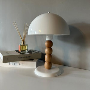Mushroom Table Lamp With On/Off Button Contemporary Desk Lamp, Home Decor Modern, Vintage Bedside Lamp, Retro Minimal Design Industrial Lamp