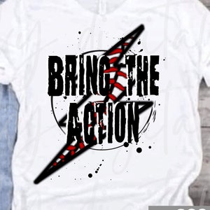 Baseball Mama, Baseball Clipart, Bring The Action PNG, Transparent PNG file for sublimation, Baseball Shirt Design
