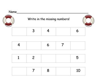 number sequence etsy