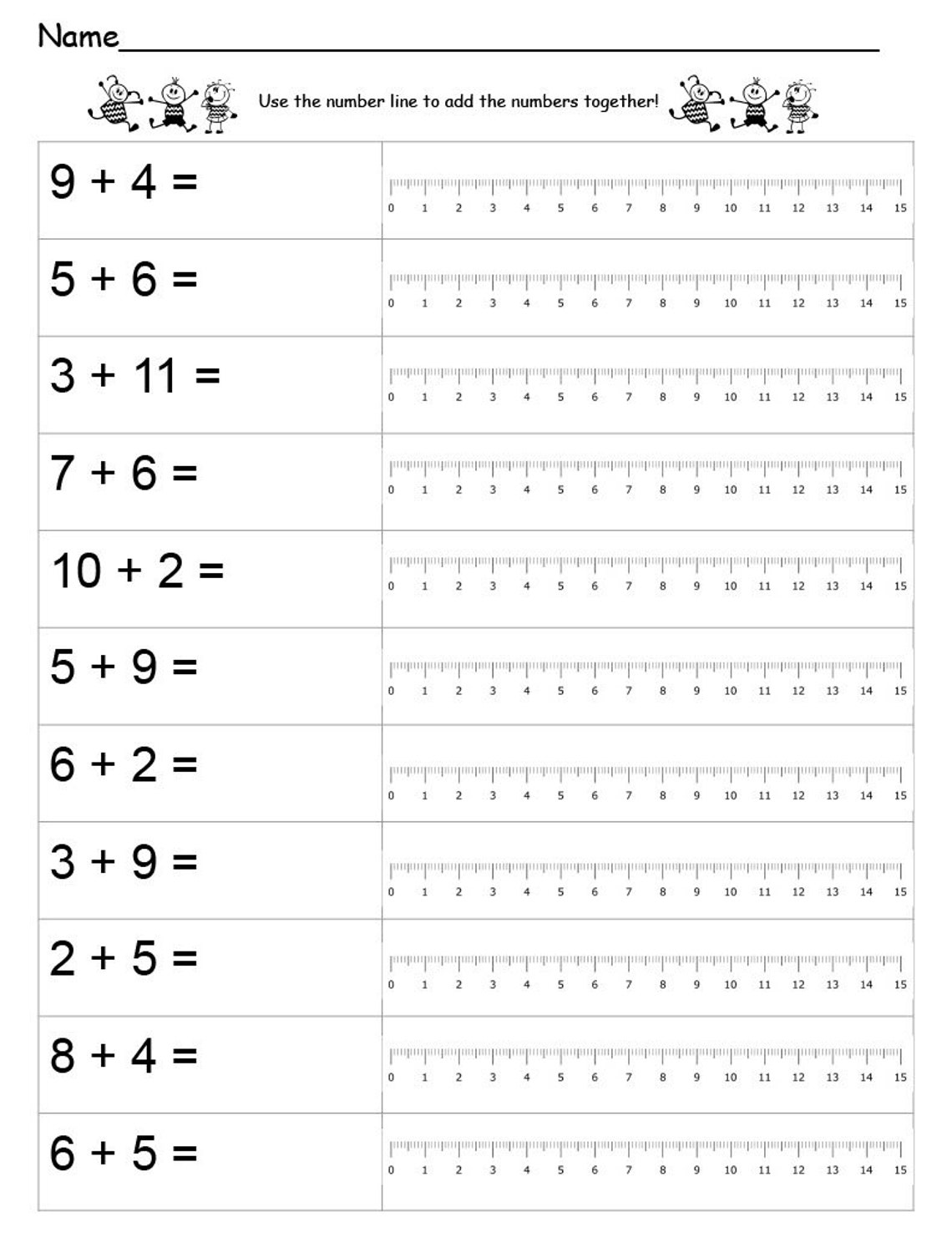 10 Printable Worksheets Number Line Addition Addition Using A Number 10-printable-worksheets-number-line-addition-addition-using-a-number