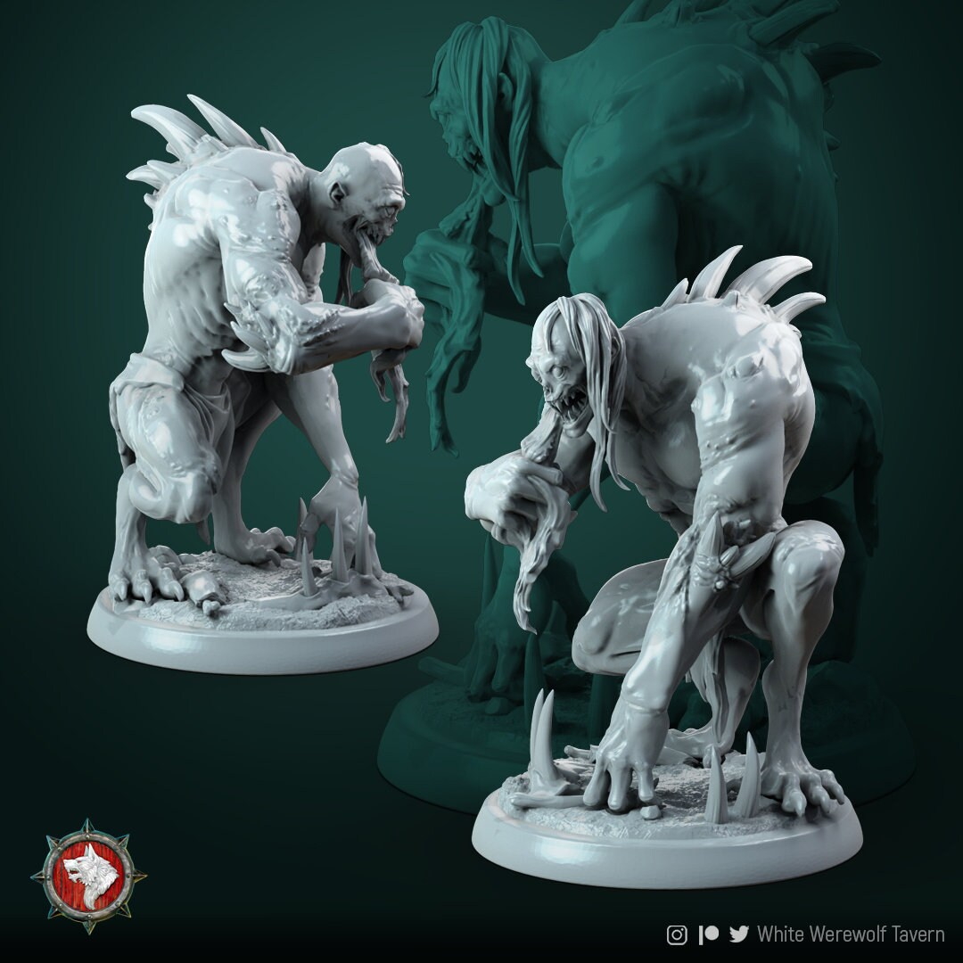 Ghouls A Pack of Ghouls for Dungeons and Dragons D&amp;D, Pathfinder or ...