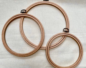 Multipack of 5", 6", 7" Hardwood Display Hoops