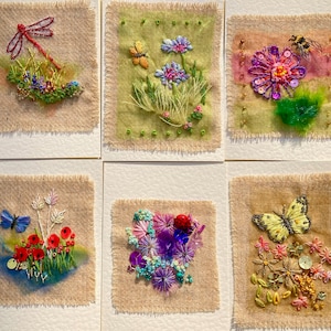 Garten Freuden Stickerei Card Kit